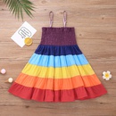 Girls Summer Dress European and American Fashion Little Girl Suspender Skirt CrossBorder Spot Little Girl Rainbow Skirtpicture8