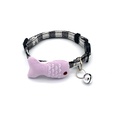 Amazon New Fish Plaid Collar Pet Bell Collar Bow Patch Cat Buckle Cat Dog Collarpicture15