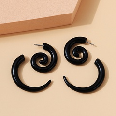 European and American creative exaggerated spiral earrings