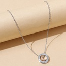 Korean creative popular moon rhinestone pendent necklace wholesalepicture3