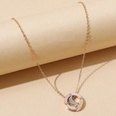 Korean creative popular moon rhinestone pendent necklace wholesalepicture5