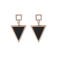 simple titanium steel triangle earrings wholesalepicture4