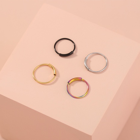 Venta caliente joyería personalizada simple pendientes de anillo cerrado anillo de oreja nariz anillo de interfaz de anillo multiusos NHDB473943's discount tags
