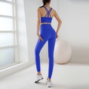 2021 new sports yoga clothing suit crossback bra high waist hip fitness pantspicture8