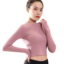new exposed umbilical sports longsleeved highelastic loose running fitness clothes yoga clothespicture11