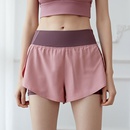 sports fitness antiempty shorts fake twopiece highwaist hiplifting yoga tights threepoint shortspicture8