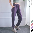 2021 new drawstring sports pants highwaisted lightweight fitness pants loose running trouserspicture13