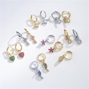 jewelry microinlaid zircon colored diamonds small earrings flowers woodpeckerpicture7