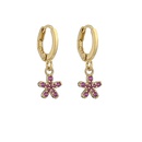jewelry microinlaid zircon colored diamonds small earrings flowers woodpeckerpicture9
