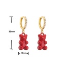 jewelry candy bear earrings color spray paint earrings microinlaid zircon fashion jewelrypicture11