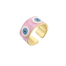 Hecheng Ornament Colorful Oil Necklace Eye Ring Devils Eye Opening Ring Adjustable Ornamentpicture9