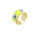 Hecheng Ornament Colorful Oil Necklace Eye Ring Devils Eye Opening Ring Adjustable Ornamentpicture11