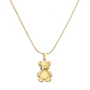 Glossy Bear Plated 18k Real Gold Color Preservation Necklace Earringspicture9