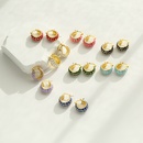 round earrings wave point color jewelry ear buckle color drop oil jewelrypicture6