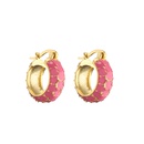 round earrings wave point color jewelry ear buckle color drop oil jewelrypicture9