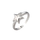 microinlaid zircon color diamond moon ring smooth star ring fashion open ringpicture10