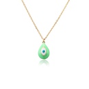 Hecheng Ornament Colorful Oil Necklace Drop Shape Eye Pendant Necklace 18K Gold Plated OShaped Chainpicture9