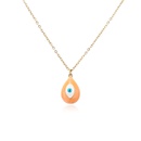Hecheng Ornament Colorful Oil Necklace Drop Shape Eye Pendant Necklace 18K Gold Plated OShaped Chainpicture11