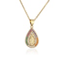 fashion microinlaid colored diamond dropshaped Virgin Mary Christ Jewelry Accessoriespicture9