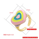 color peach heart ring rainbow open ringpicture9