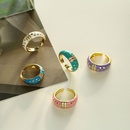 color oil dripping sky star ring micro inlaid zircon row diamond dripping oil ringpicture5