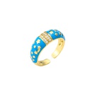 color oil dripping sky star ring micro inlaid zircon row diamond dripping oil ringpicture6