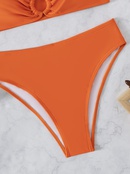 Europe and America solid color high waist threepiece swimsuit bikinipicture10