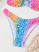 new European and American hot selling multicolor gradient cabled sexy bikinipicture10