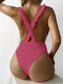 solid color special fabric new hot sale sexy onepiece bikinipicture9
