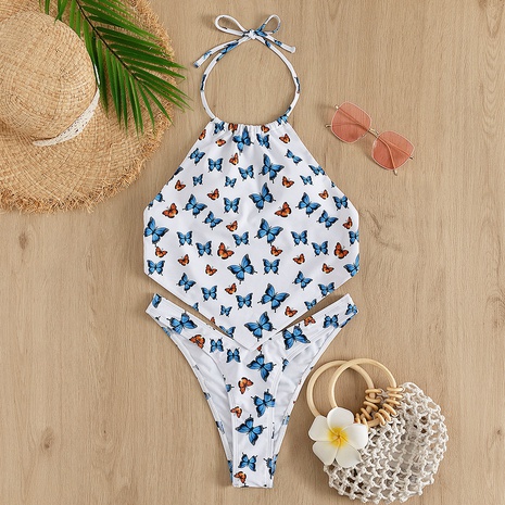New Butterfly Halter Sexy Two-Piece Bikini's discount tags