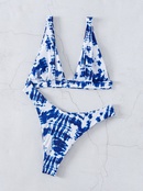 New TieDye Sexy Triangle Split Bikini Amazon AliExpress Hot Sale Beach Swimsuit Inspicture8