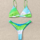 Triangle split sexy bikini gradient print sling swimsuitpicture10