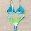 Triangle split sexy bikini gradient print sling swimsuitpicture11
