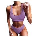 Yilin 2021 New European and American Ladies Sexy Solid Color Split Swimsuit AliExpress Bikinipicture9