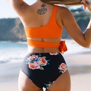 new style European and American swimwear split high waist printing oneshoulder strap bikini NHHL475880picture8