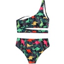 new style European and American oneshoulder highwaist multicolor printing split bikini swimsuitpicture8