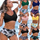 new style European and American plain soft bag cross pants print swimsuitpicture4