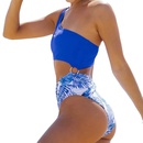 new European and American swimsuit oneshoulder solid color sexy high waist onepiece swimsuitpicture18