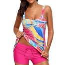 European and American sexy large size twisted skirt split printing swimsuit wholesalepicture6