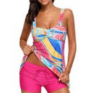 European and American sexy large size twisted skirt split printing swimsuit wholesalepicture8