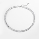 fashion full diamond T square diamond chain necklace copper jewelry wholesalepicture16