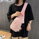 2021 New Summer Fashion Womens Small Travel Casual Korean Style Solid Color Trendy Womens Small Backpack for Work MultiPurpose Chest Bagpicture8