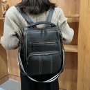 Korean pu backpack portable student school casual messenger retro backpackpicture40