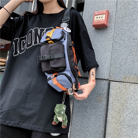 Japanese tooling messenger bag chest bag fashion shoulder bag's discount tags
