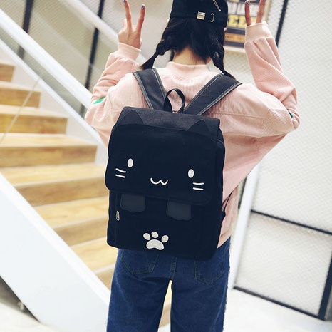 three-dimensional cat large-capacity school pink cute cartoon backpack's discount tags