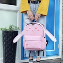 Japanese and Korean Style Canvas Backpack Womens Campus Minimalist Cute Cat Small Backpack Fashion Casual Travel Student Schoolbagpicture37