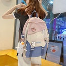 INS Juniors Schoolbag Womens KoreanStyle Contrast Color Backpack High School Student Fresh Backpack Girlish Style Backpackpicture25
