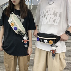 Trendy Brand Crossbody Bag Men's Japanese Leisure Single-Shoulder Bag Women's Summer Student Sports Waist Bag National Fashion Small Shoulder Bag Chest Bag