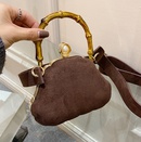 Suede frosted 2021 new retro messenger fashion bamboo handbag dinner bagpicture32