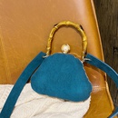 Suede frosted 2021 new retro messenger fashion bamboo handbag dinner bagpicture31